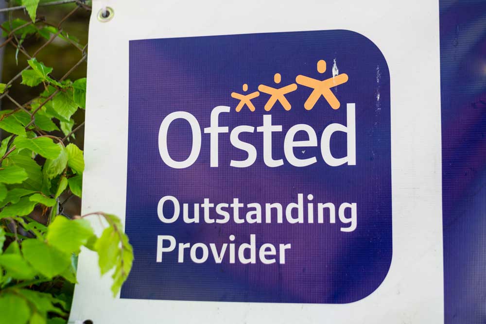 Close up of Ofsted sign